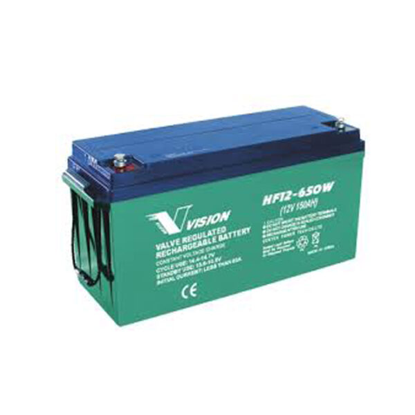 Vision Solar Battery HF12-650w - 150AH 12V  | Value Regulated Recharable Battery